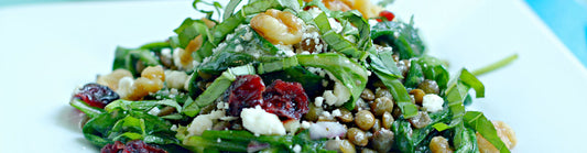 French Lentil Salad with Feta, Cranberries and Walnuts