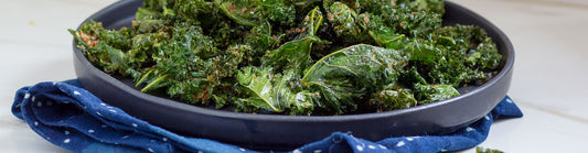 Kale Chips with Flax Seeds