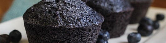 Purple Corn and Blueberry Muffins