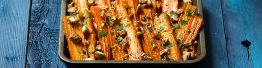 Roasted Carrots with Honey Glazed Pecans